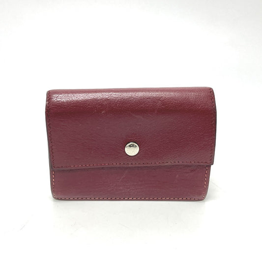 HERMES セリエ 名刺入れ カードケース レザー レディース ルージュアッシュ シルバー金具