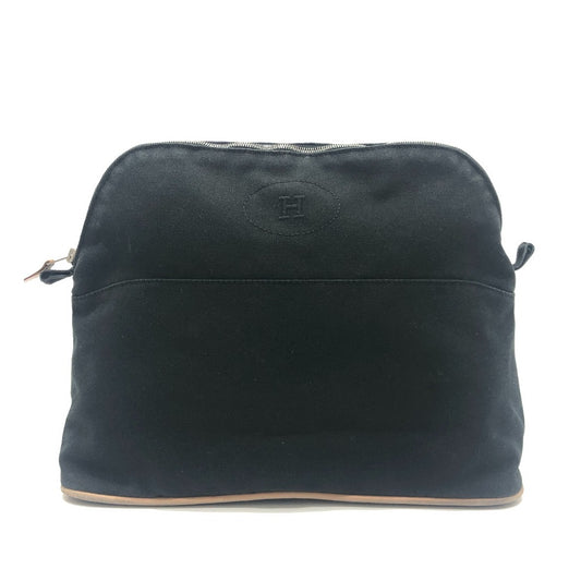 HERMES Bolide Pouch 31 GM Small item case, makeup pouch, cosmetics pouch, multi-purpose Pouch cotton Black Used