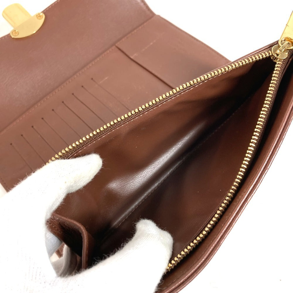LOUIS VUITTON M95995 Monogram Mahina Portefeuille Amelia Long Wallet Flap Tri-fold Long Wallet Monogram Mahina Unisex Brown