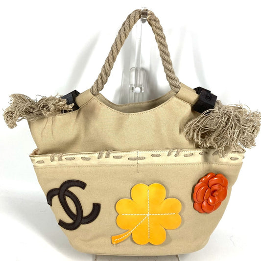 CHANEL フィッシュネット CC ココマーク ロゴ デカココ カバン ショルダーバッグ 肩掛け カバン ハンドバッグ キャンバス レディース ベージュ