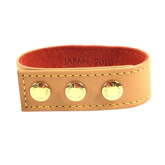 LOUIS VUITTON เครื่องประดับ กำไลข้อมือ JAPAN 2010 รุ่นลิมิเต็ด อิดิชั่น สินค้าที่ไม่ใช่สำหรับขาย ของพรีเมียม สร้อยข้อมือ หนังคาวไฮด์ดิบ ใช้ได้ทั้งชายและหญิง สีเบจ