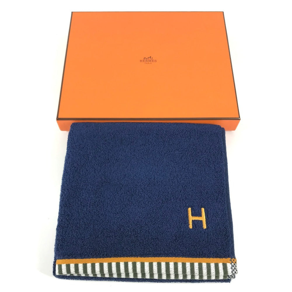 HERMES Vis Versa guest towels Sports towel, face towel towel cotton blue Used