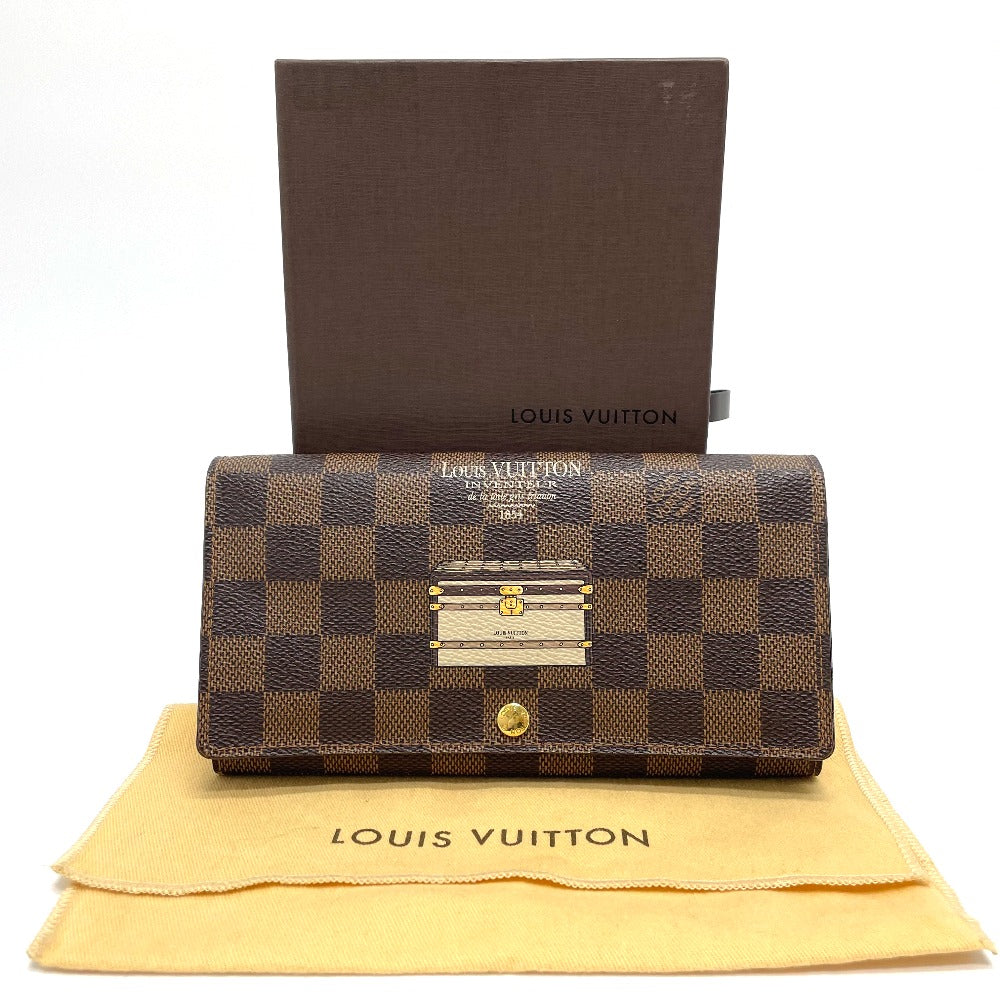 LOUIS VUITTON N63179 Damier Portefeuille Sarah Bifold Wallet Long Wallet Damier Canvas Women's Ebene Brown