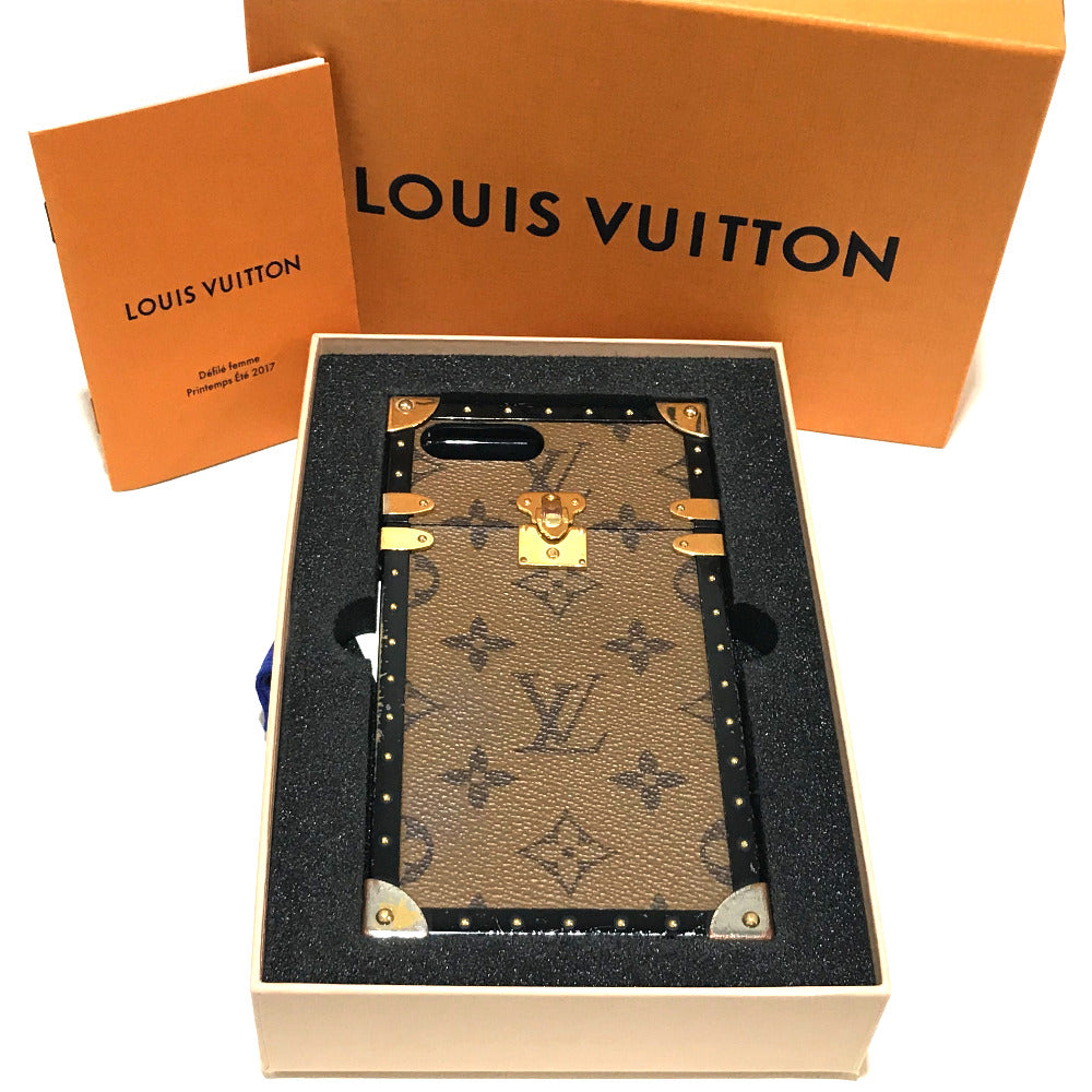 LOUIS VUITTON M64487 モノグラムリバース アイ トランク iphone7+ アイフォンケース スマートフォンケース モノグラムリバースキャンバス レディース ブラウン ブラウン
