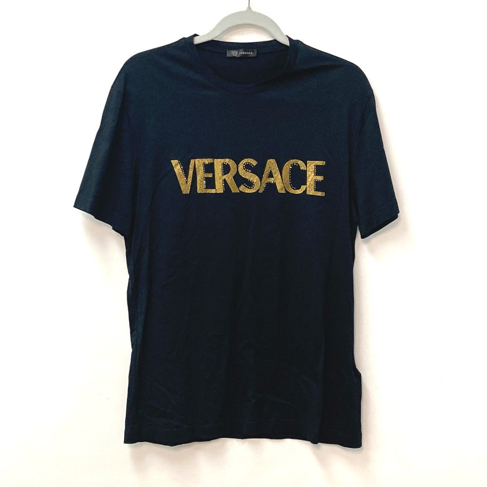 ヴェルサーチ VERSACE ロゴ アパレル トップス 半袖Ｔシャツ コットン レッド 美品約42cm着丈