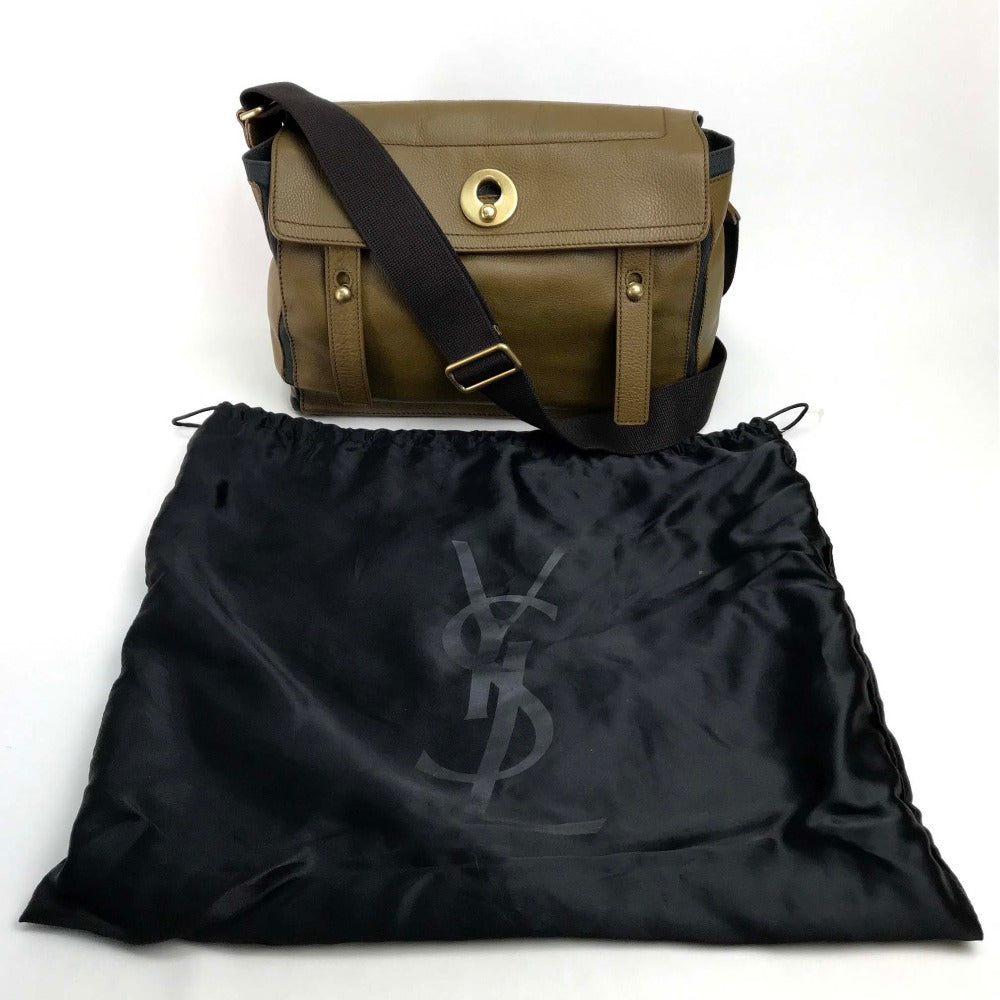 YVES SAINT LAURENT 265707 ミューズトゥ ボディバッグ 肩掛け ショルダーバッグ キャンバス×レザー レディース - brandshop-reference