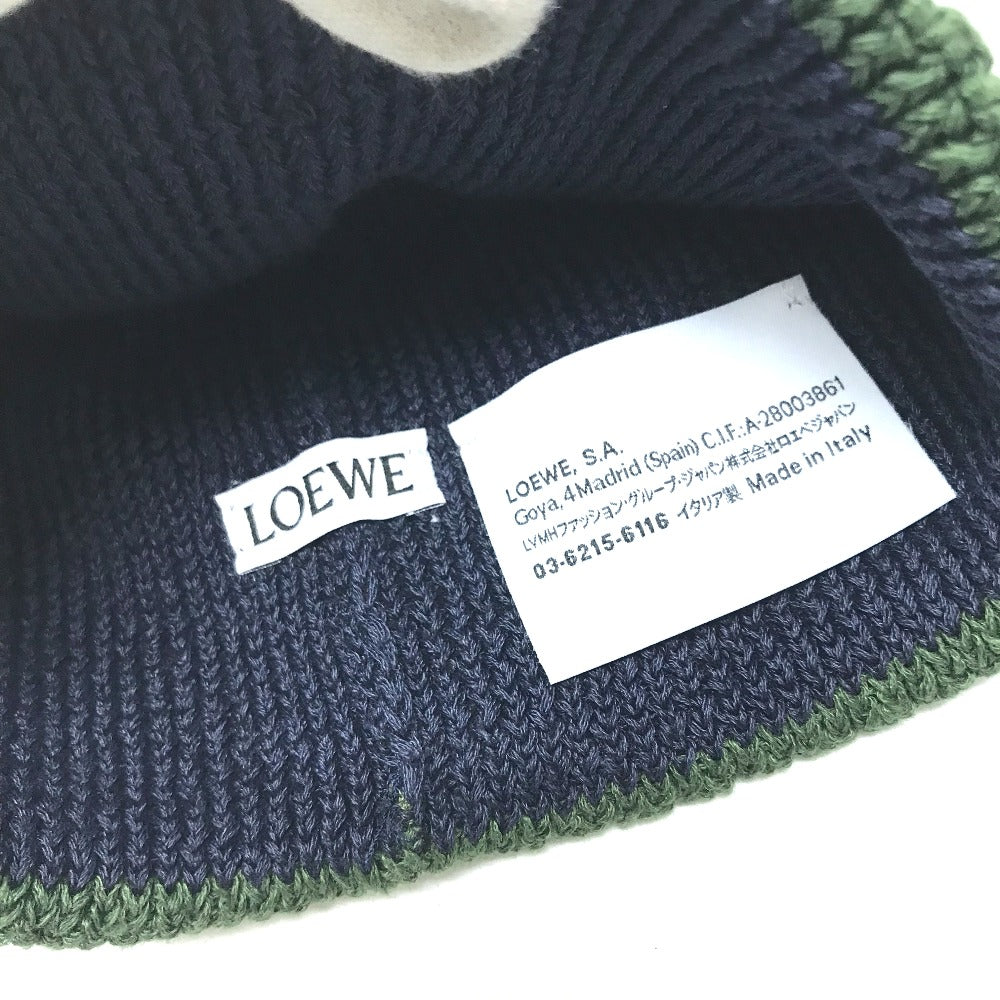 LOEWE ビーニー 帽子 ニット帽 ニットキャップ アナグラムロゴ ニット帽 ナイロン レディース - brandshop-reference