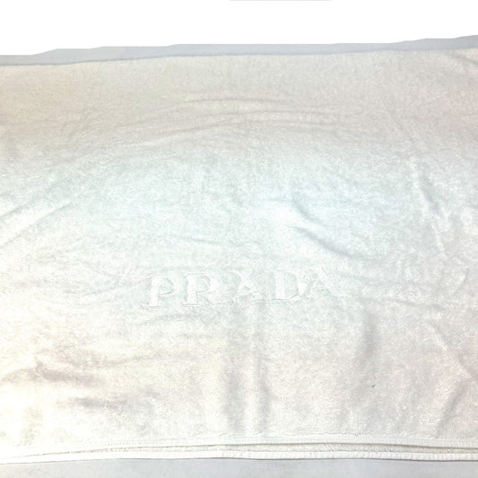 PRADA バスタオル インテリア ひざかけ ブランケット ロゴ ビーチタオル タオル コットン レディース - brandshop-reference