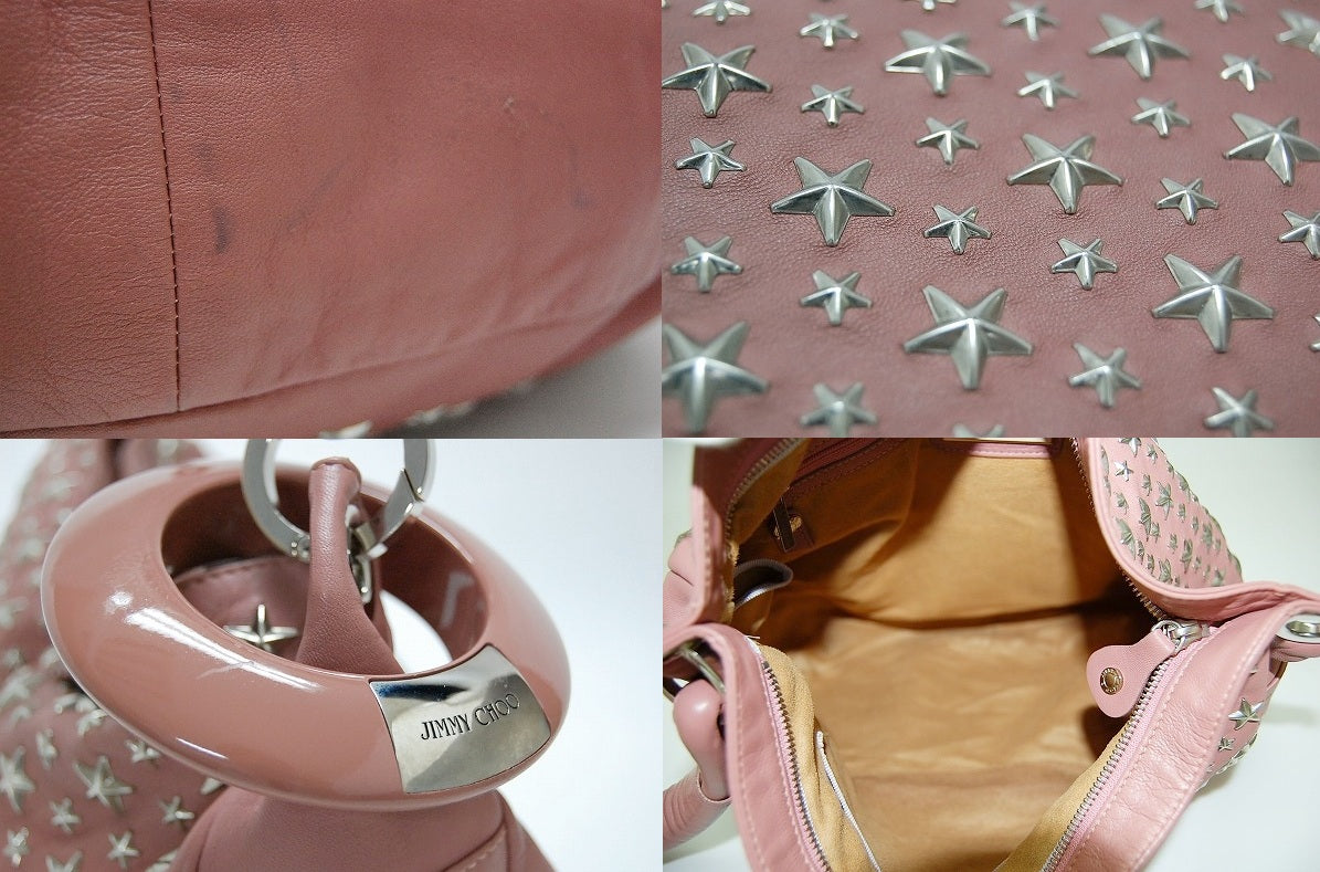 JIMMY CHOO レディースバッグ 2010年秋冬”SKY(スカイ)” スタースタッズ ラムレザー レディース ショルダーバッグ - brandshop-reference