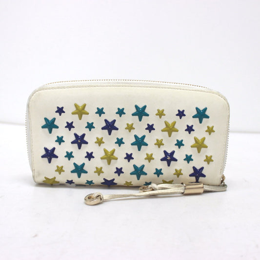 JIMMY CHOO ラウンドファスナー長財布 スタースタッズ レザー レディース 長財布(小銭入れあり) - brandshop-reference