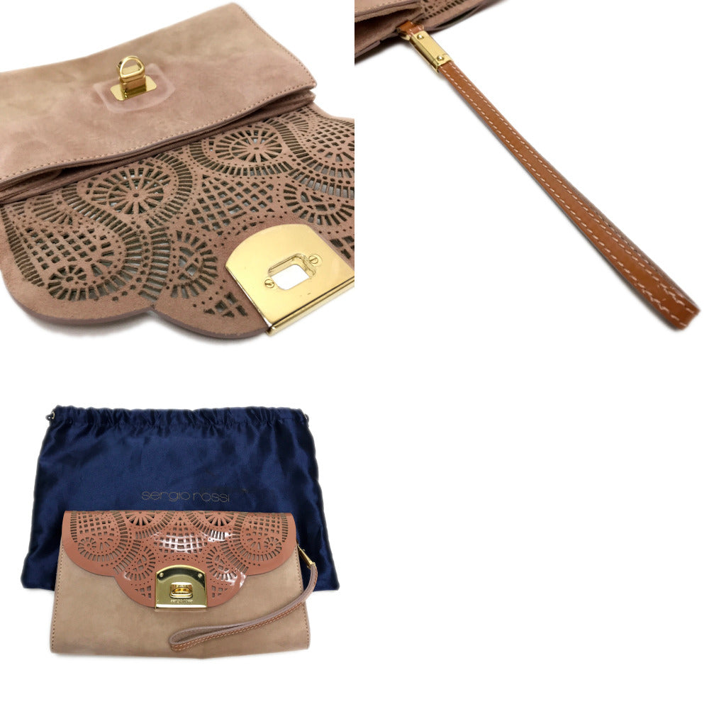 Sergio Rossi ポーチ ミニバッグ パーティバッグ クラッチバッグ スエード レディース - brandshop-reference