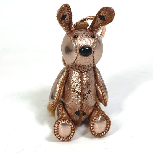 MCM ヴェセトス うさぎ メタリックレザー ファー バッグチャーム キーホルダー レザー レディース - brandshop-reference