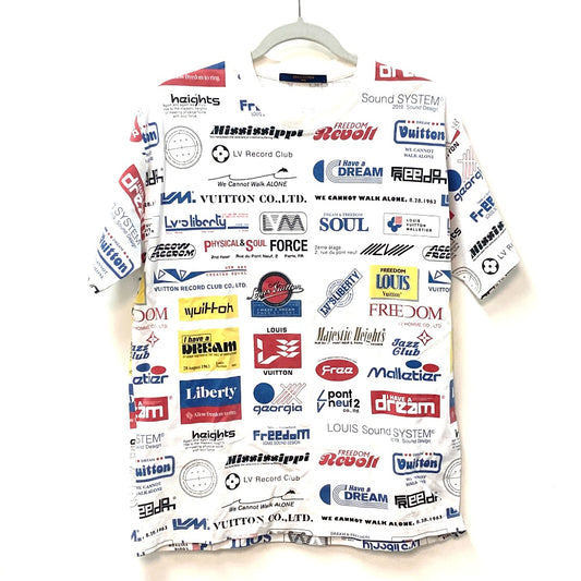 LOUIS VUITTON アパレル 19AW オールオーバー ロゴ プリント クルーネック 半袖Tシャツ コットン メンズ - brandshop-reference