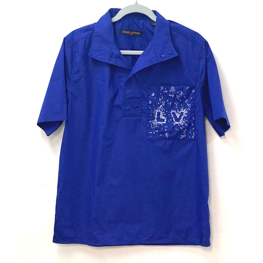 LOUIS VUITTON 22SS LVスプレッド ショートスリーブ 襟付き 半袖 ロゴ トップス アパレル RM222M 半袖シャツ コットン メンズ - brandshop-reference