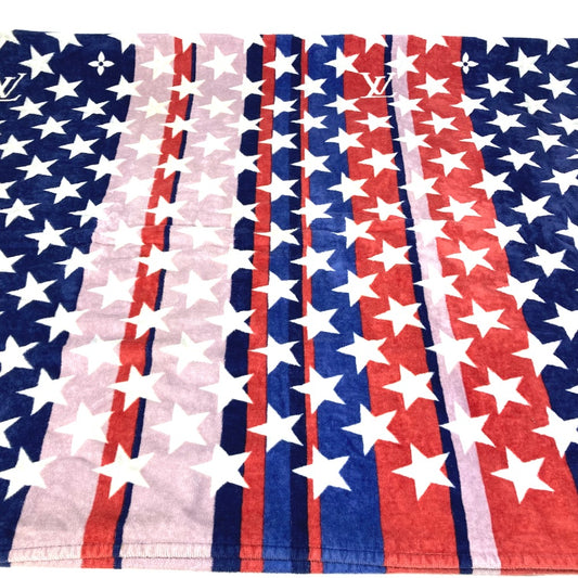 LOUIS VUITTON バスタオル インテリア ひざかけ ブランケット スター 星 ビーチタオル タオル コットン レディース - brandshop-reference