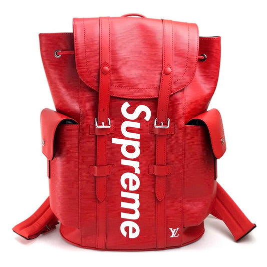 LOUIS VUITTON M53414 ルイヴィトン×シュプリーム エピ クリストファーPM バックパック リュックサック エピレザー メンズ - brandshop-reference