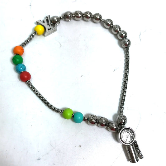 LOUIS VUITTON M0934A ブラスレ・モノグラム ミニ ビーズ チェーン アクセサリー ブレスレット メタル メンズ - brandshop-reference