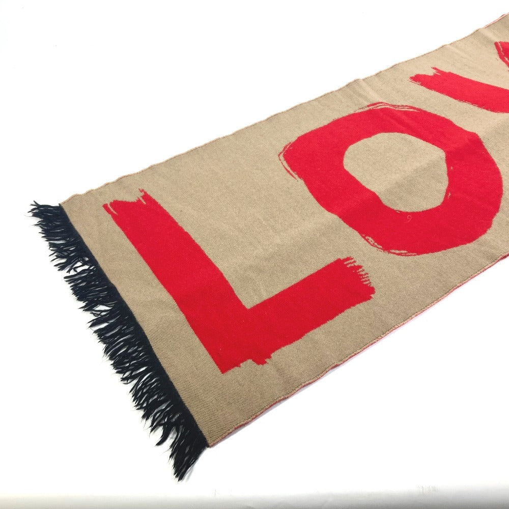 BURBERRY 8037534 フリンジ スカーフ LOVE マフラー ウール レディース - brandshop-reference