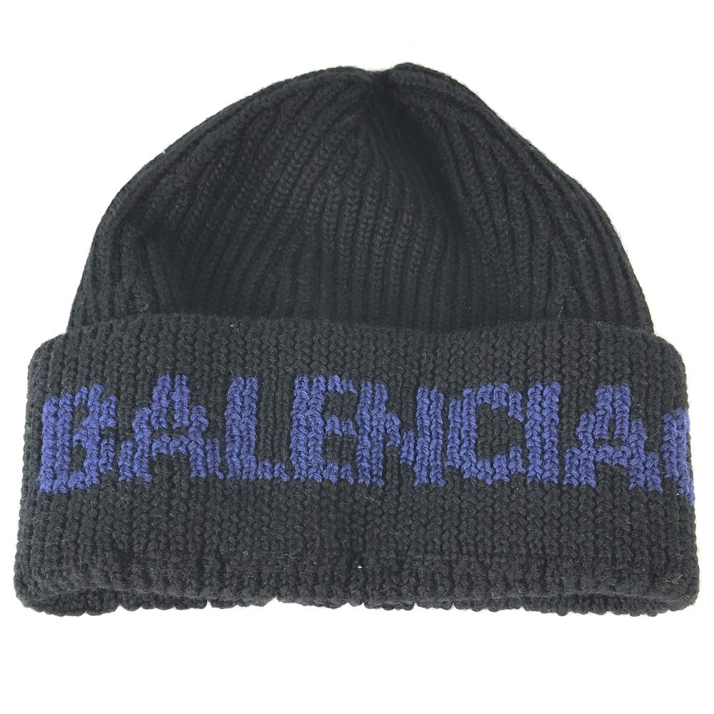 BALENCIAGA 675327 ロゴ ビーニー 帽子 ニット帽 ニットキャップ ...