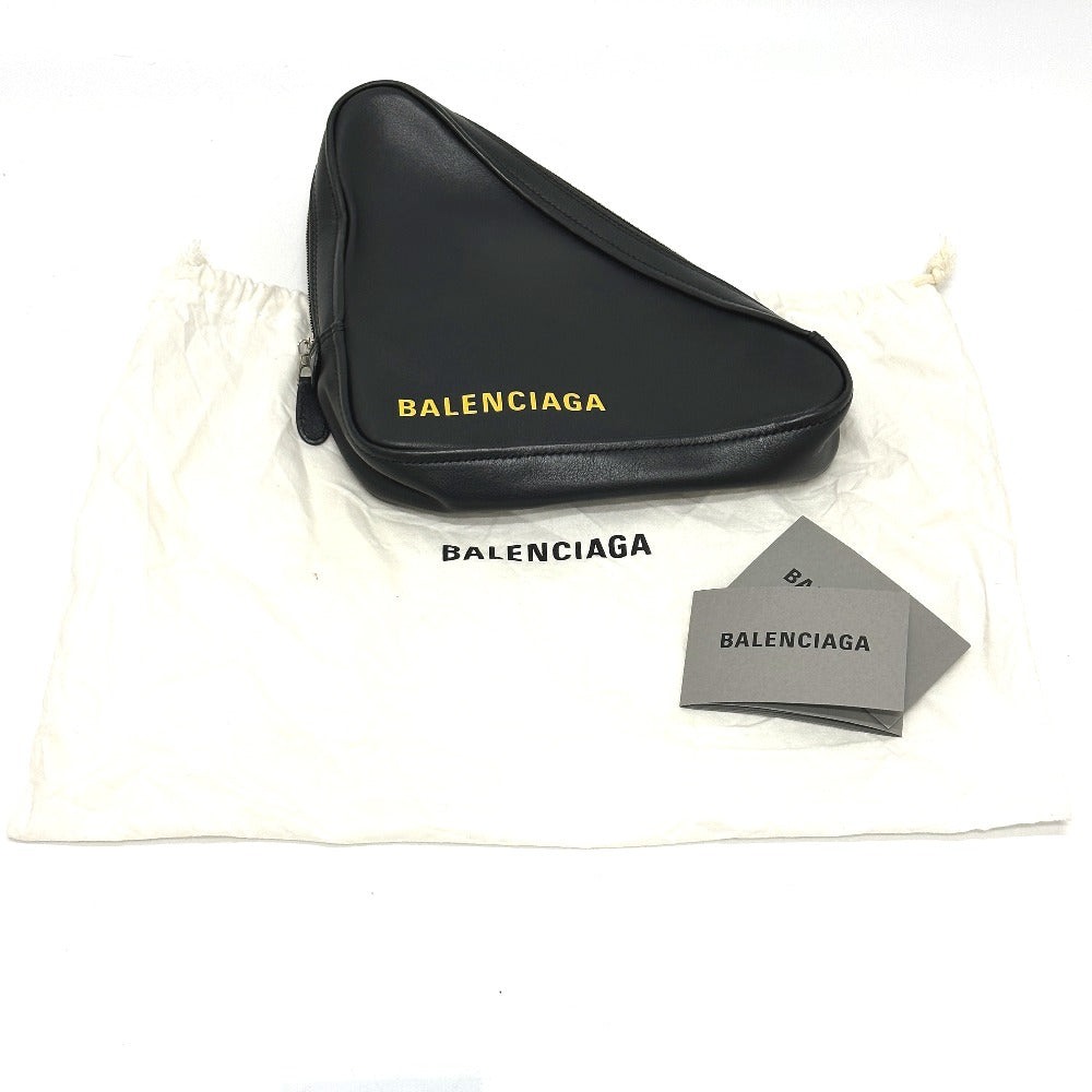 BALENCIAGA 476976 トライアングル 三角 クラッチバッグ カバン ポーチ レザー メンズ - brandshop-reference
