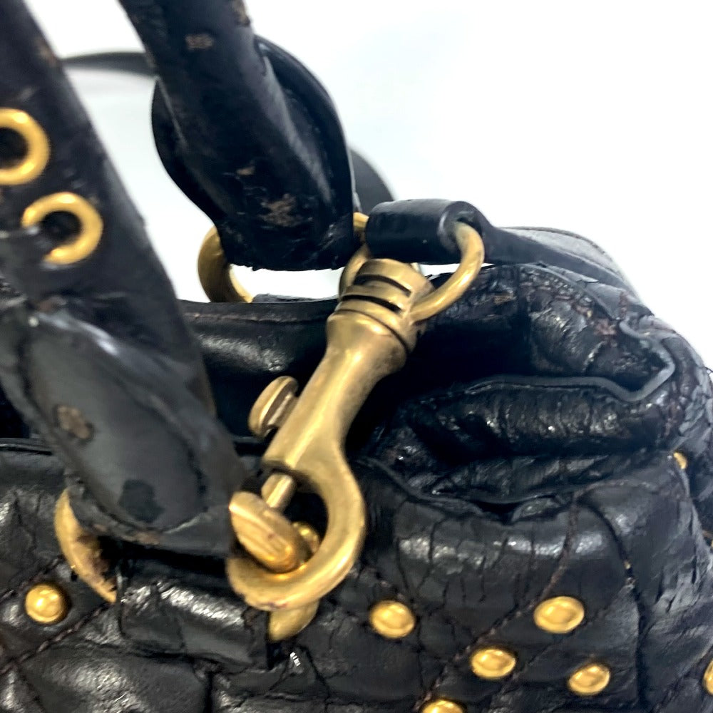 MIUMIU キルティング スタッズ 2WAY ショルダーバッグ 肩掛け 斜め掛け ハンドバッグ レザー レディース - brandshop-reference