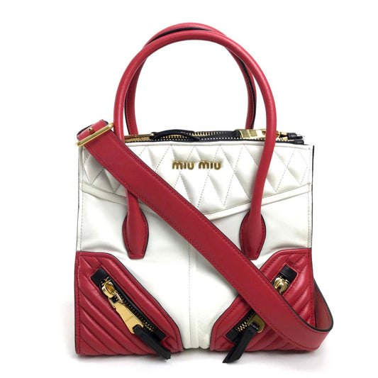 MIUMIU ハンドバッグ ショルダーバッグ 斜め掛け マテラッセ バイカー 2wayバッグ - brandshop-reference