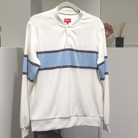 Supreme スナップ ヘンリー 長袖 velour snap henley トップスその他 ベロア メンズ - brandshop-reference