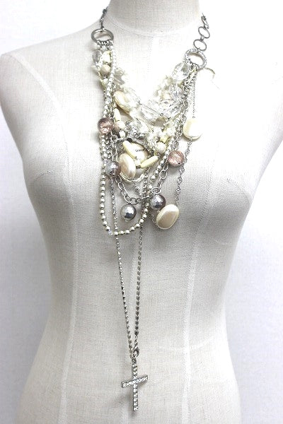 mastermind JAPAN ロングネックレス 8連チェーンネックレス ネックレス メタル レディース - brandshop-reference