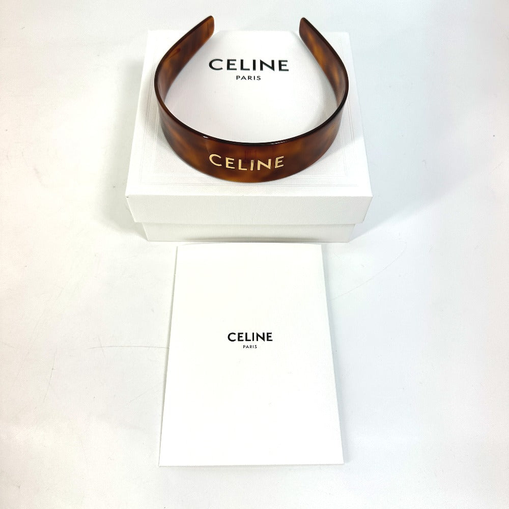 CELINE 46Y376CEA ロゴ ヘッドバンド ヘアバンド ヘッドバンド カチューシャ アセテート レディース - brandshop-reference