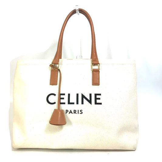 CELINE 190062 肩掛け ホリゾンタル カバ ロゴ トートバッグ カバン ショルダーバッグ キャンバス/レザー レディース - brandshop-reference