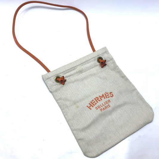 HERMES ロゴ カバン アリーヌPM 肩掛け ショルダーバッグ キャンバス レディース - brandshop-reference