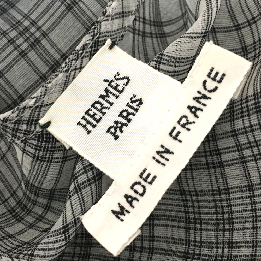 HERMES 2018年コレクション ROBE ENCOLURE VOILE COTON SOIE MADRAS マドラス ワンピース レディース ドレス - brandshop-reference