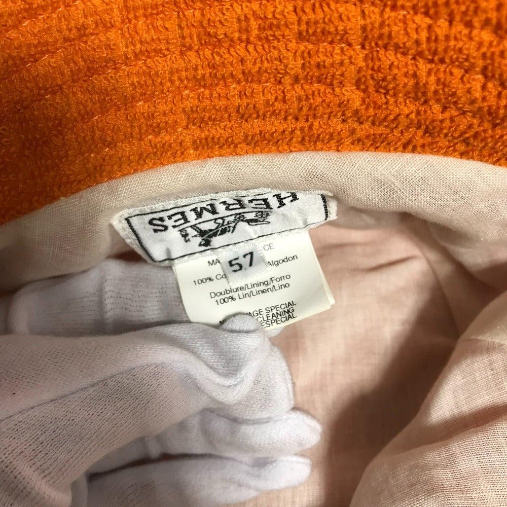 HERMES パイル Hロゴ ハット帽 帽子 バケットハット ボブハット ハット コットン レディース - brandshop-reference