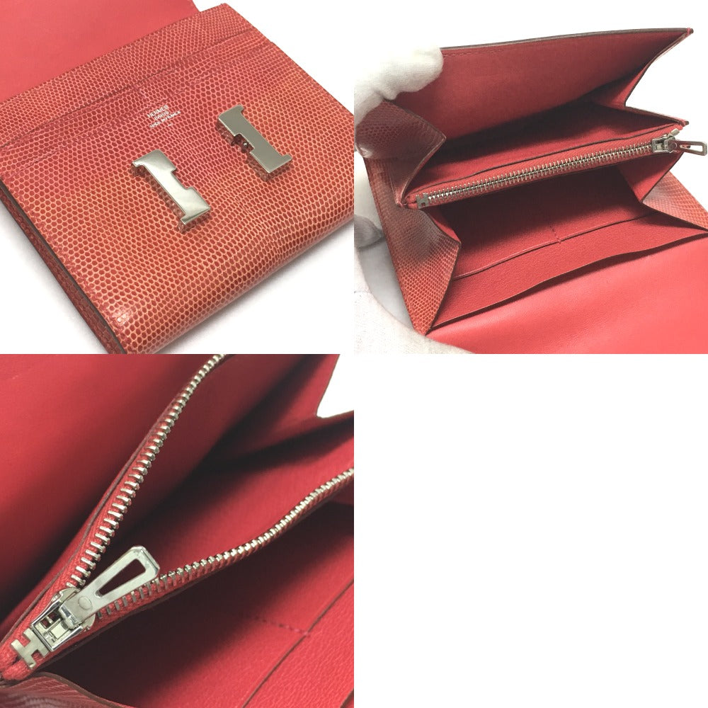 HERMES N□刻 コンパクトウォレット コンタンス リザード レディース 二つ折り財布(小銭入れあり) - brandshop-reference