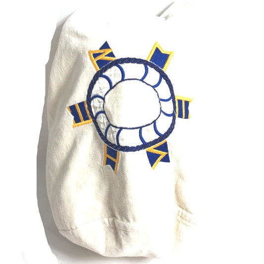 HERMES マリン柄 巾着 パイル カバン ショルダーバッグ コットン レディース - brandshop-reference