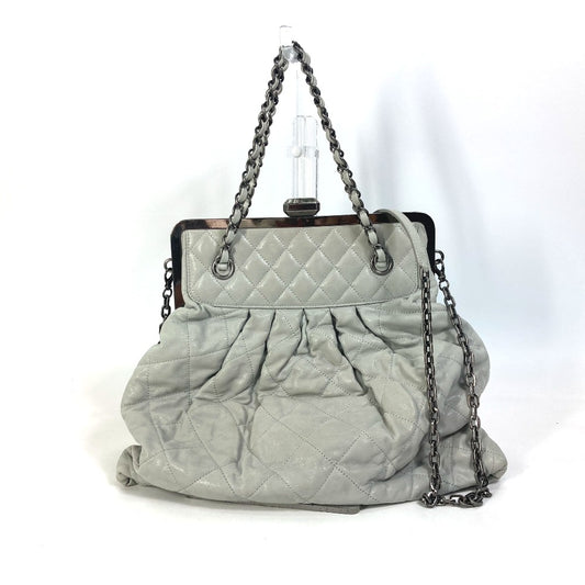 CHANEL 肩掛け がま口 チェーン マトラッセ キルティング 2WAY ショルダーバッグ レザー レディース - brandshop-reference