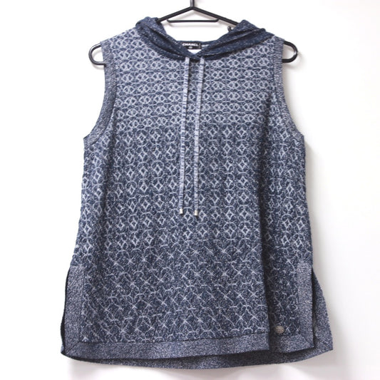 CHANEL ラメ ニット ノースリーブ パーカー レディース - brandshop-reference