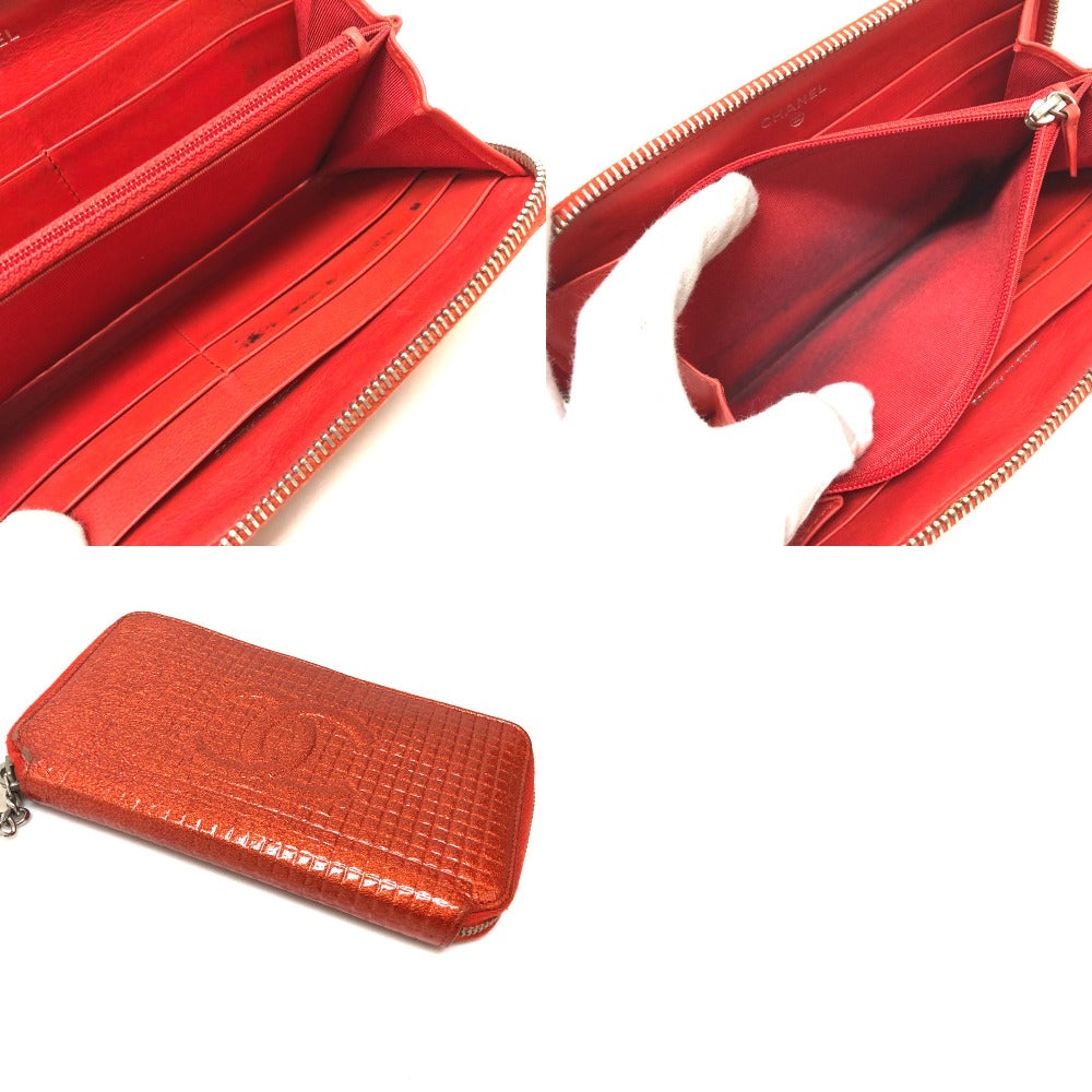CHANEL A37188 ラウンドファスナー長財布 マイクロチョコバー パテントレザー レディース 長財布(小銭入れあり) - brandshop-reference