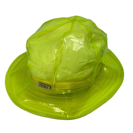 FENDI FXQ632 ロゴプレート クリア 帽子 ハット ビニール ユニセックス - brandshop-reference