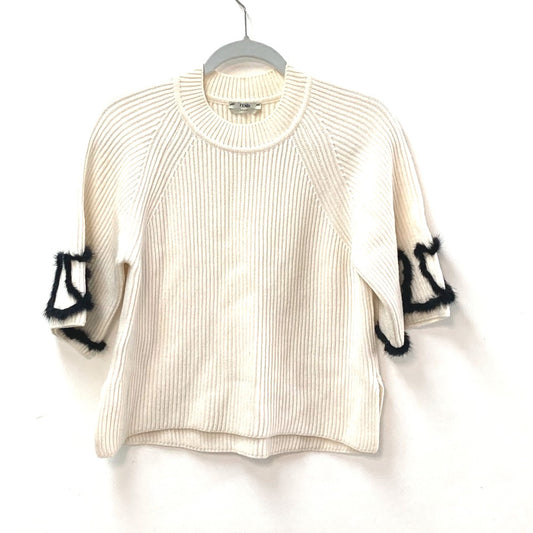 FENDI FZY681 18AW ハート ファー 七分丈 トップス アパレル ニット ウール レディース - brandshop-reference
