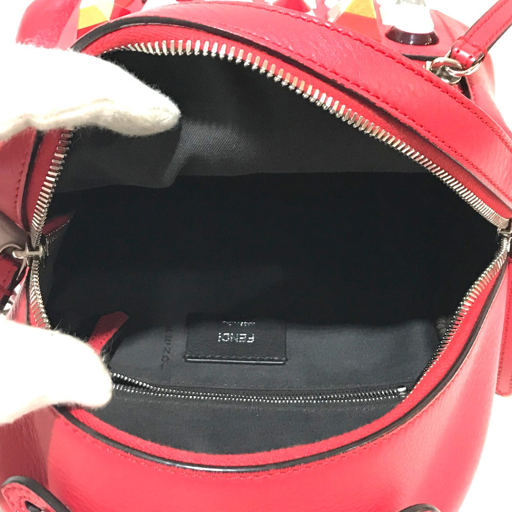 FENDI 8BZ038 リュックサック ミニ バックパック バレンタイン限定色 スタッズ レザー レディース リュック・デイパック - brandshop-reference