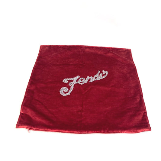 FENDI ラインストーン インテリア スワロフスキー ロゴ クッションカバー クッション ベロア ユニセックス - brandshop-reference