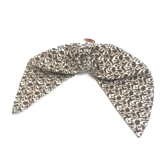FENDI シルク ロゴ 髪留め ヘアクリップ バレッタ シルク レディース - brandshop-reference