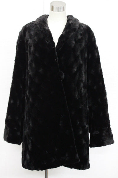 no brand セミロングコート シェアードミンク 毛皮 リバーシブル シェアードミンク レディース アウターその他 - brandshop-reference