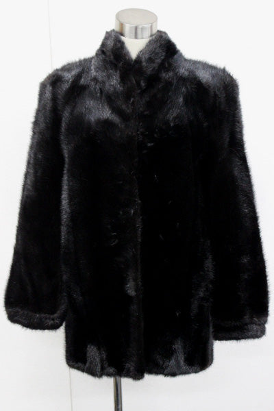 SAGA ハーフコート サガミンク 逆毛 ブラックミンク ミンク レディース アウターその他 - brandshop-reference