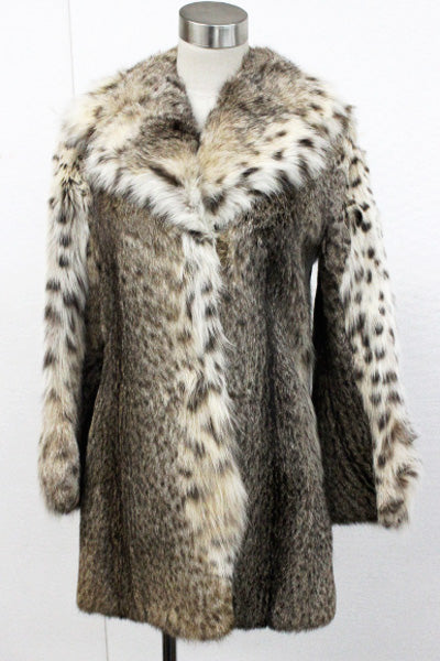 no brand ハーフコート 毛皮 リンクスキャット ファーコート ファー レディース アウターその他 - brandshop-reference