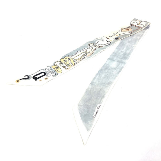 Dior イニシャル ロゴ Q ミッツア バンドースカーフ スカーフ シルク レディース - brandshop-reference