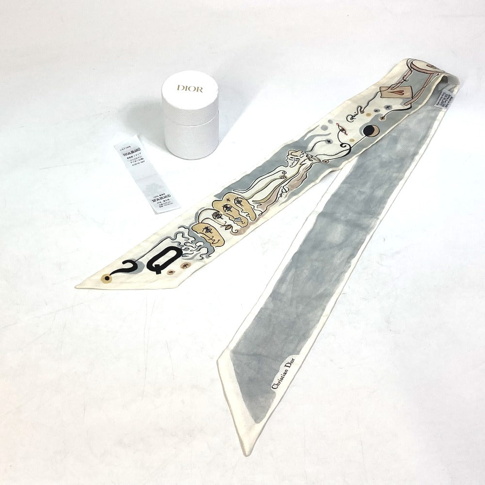 Dior イニシャル ロゴ Q ミッツア バンドースカーフ スカーフ シルク レディース - brandshop-reference