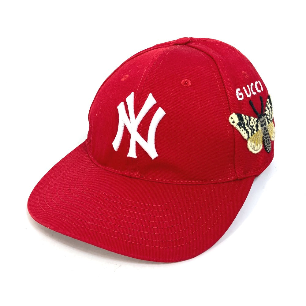 GUCCI 538561 NYヤンキースコラボ 帽子 キャップ帽 ベースボール ...