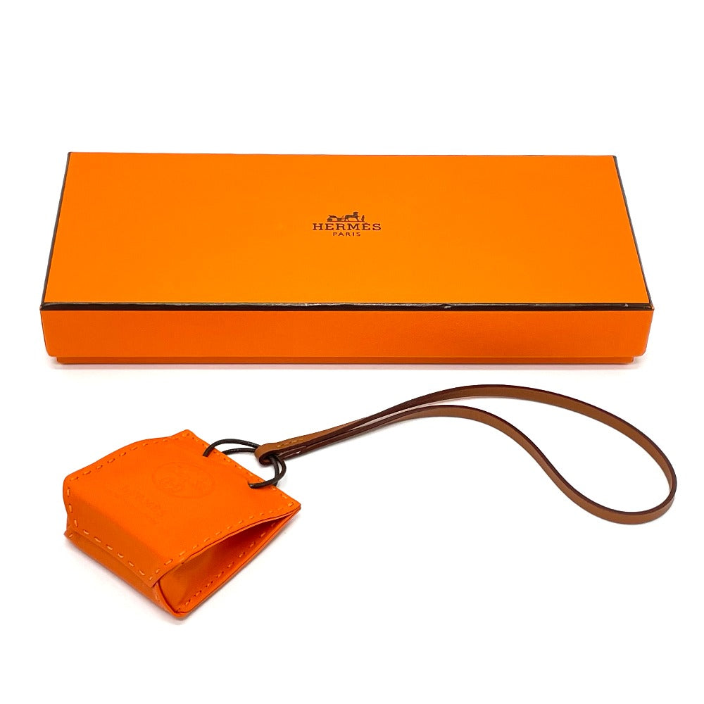 HERMES ショッパー チャーム サック オランジュ ストラップ チャーム アニョーミロ レディース - brandshop-reference
